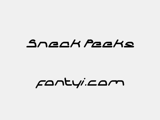 Sneak Peeks