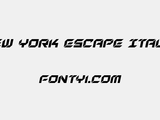 New York Escape Italic