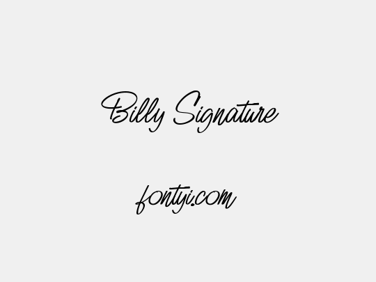 Billy Signature