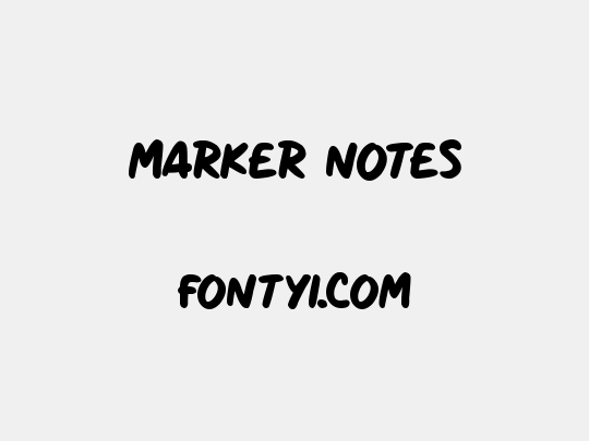 Marker Notes