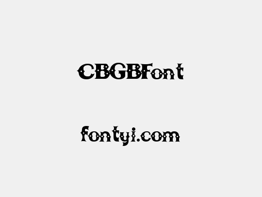 CBGBFont