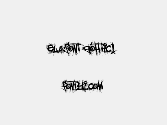 el&font gohtic!