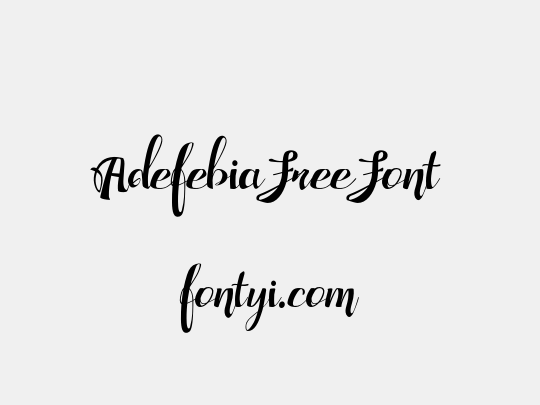 Adefebia Free Font