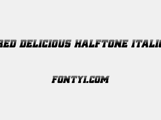 Red Delicious Halftone Italic