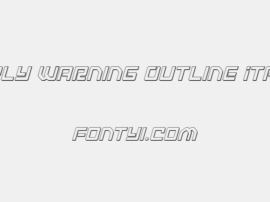 Early Warning Outline Italic