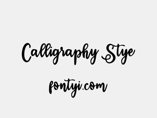 Calligraphy Stye