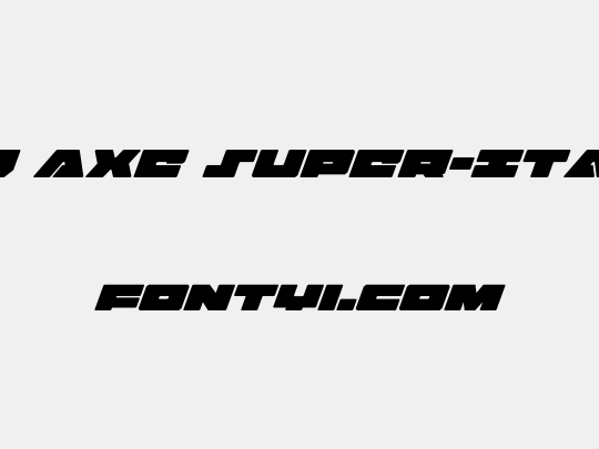 Bad Axe Super-Italic