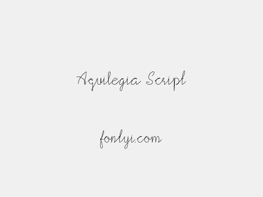 Aquilegia Script