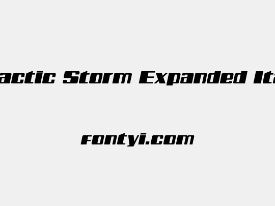 Galactic Storm Expanded Italic