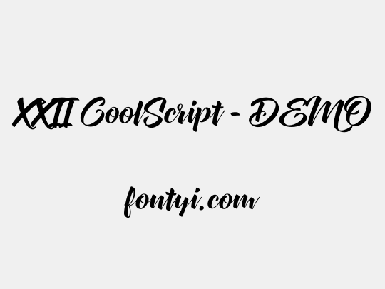XXII CoolScript - DEMO
