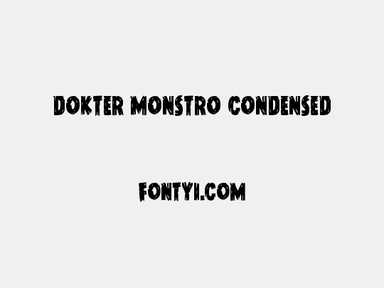 Dokter Monstro Condensed