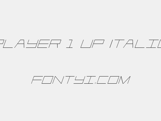 Player 1 Up Italic