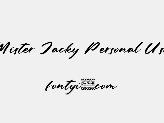 Mister Jacky Personal Use