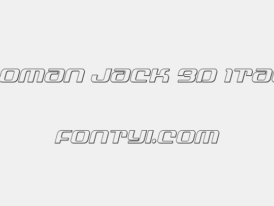 Yeoman Jack 3D Italic
