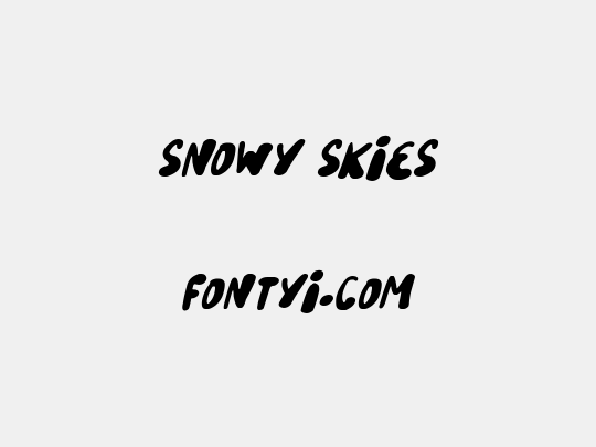 Snowy Skies