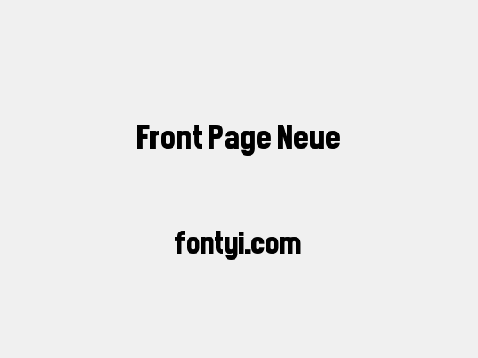 Front Page Neue