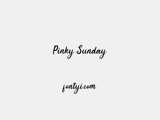 Pinky Sunday