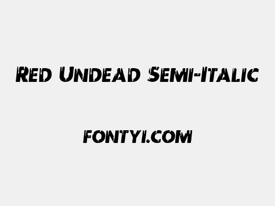 Red Undead Semi-Italic