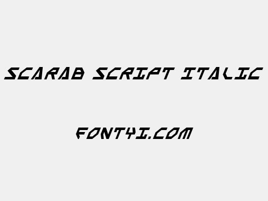 Scarab Script Italic