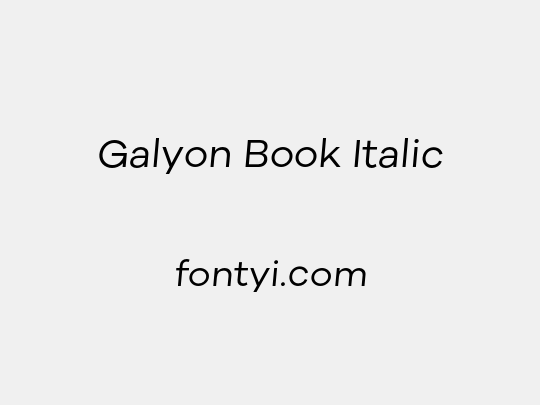 Galyon Book Italic