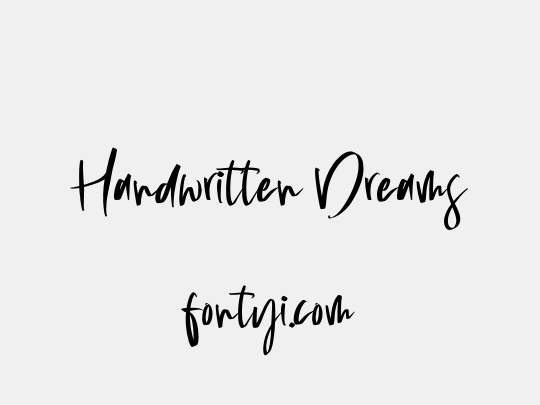 Handwritten Dreams