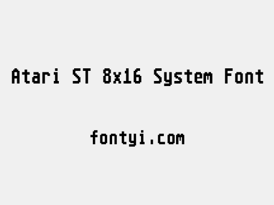 Atari ST 8x16 System Font