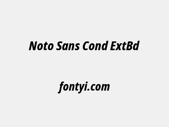Noto Sans Cond ExtBd