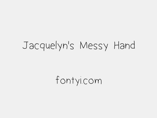 Jacquelyn's Messy Hand