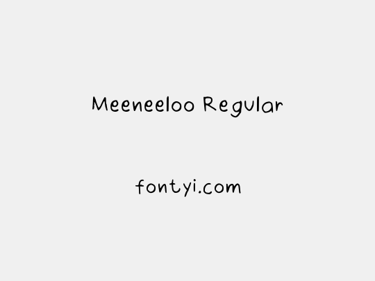 Meeneeloo Regular