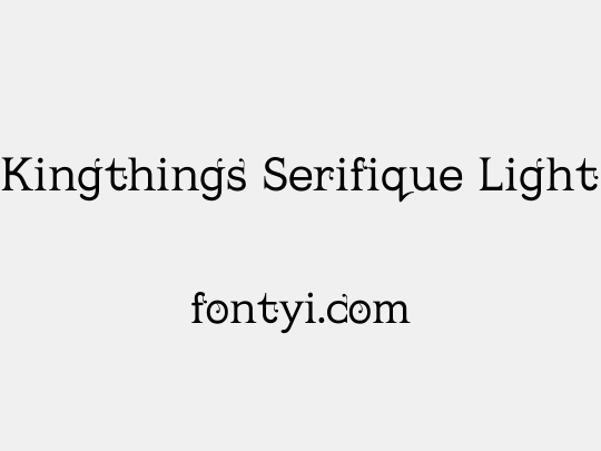 Kingthings Serifique Light