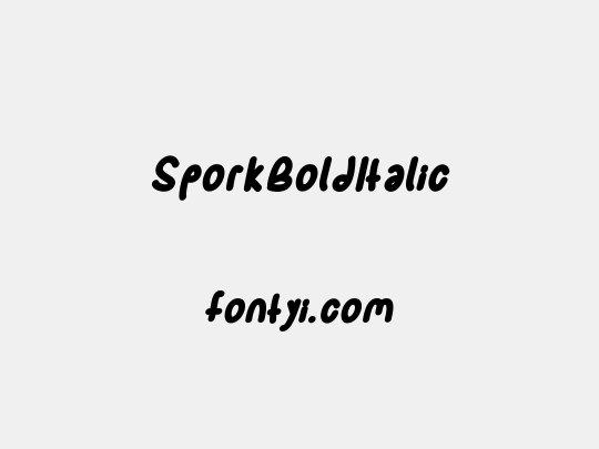 SporkBoldItalic
