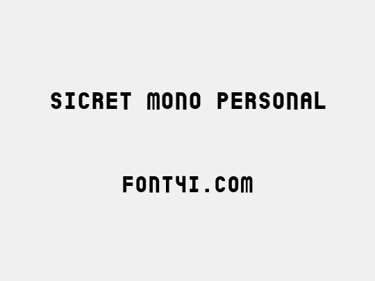 Sicret Mono PERSONAL