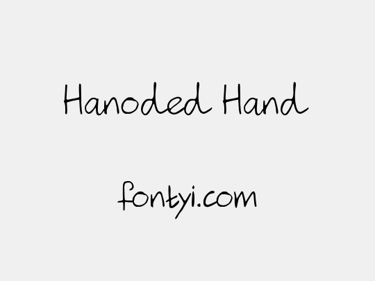 Hanoded Hand