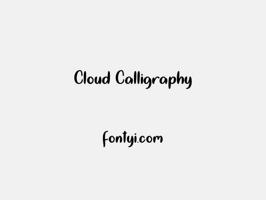 Cloud Calligraphy