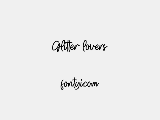 Glitter lovers