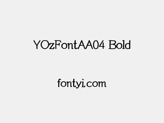 YOzFontAA04 Bold