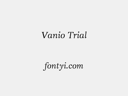 Vanio Trial