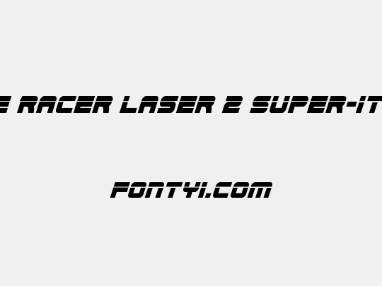 Edge Racer Laser 2 Super-Italic