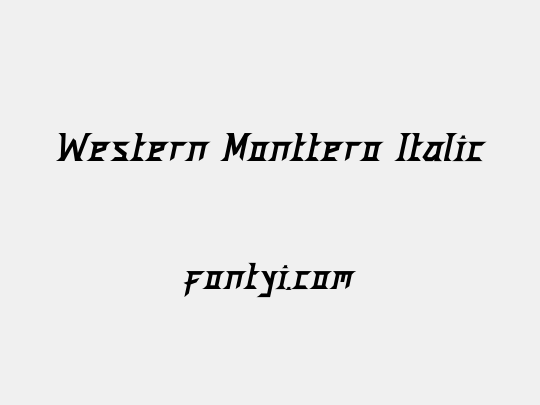 Western Monttero Italic