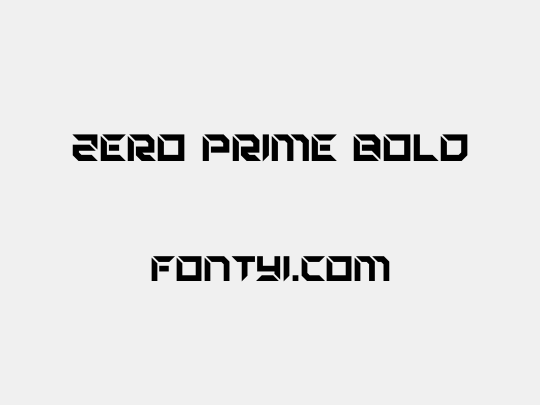 Zero Prime Bold