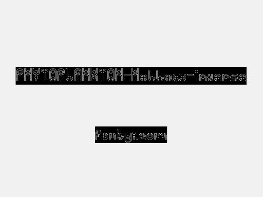 PHYTOPLANKTON-Hollow-Inverse