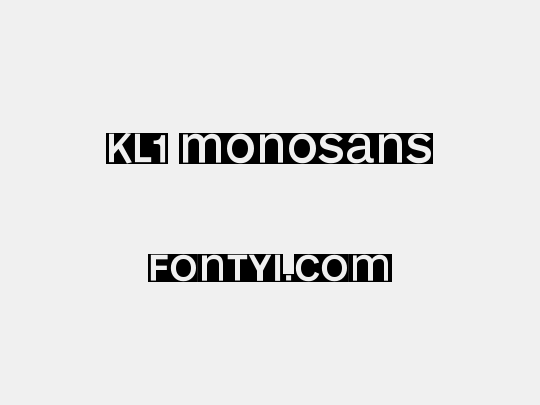 KL1 MonoSans