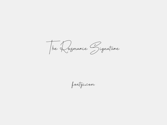 The Rosmarie Signature