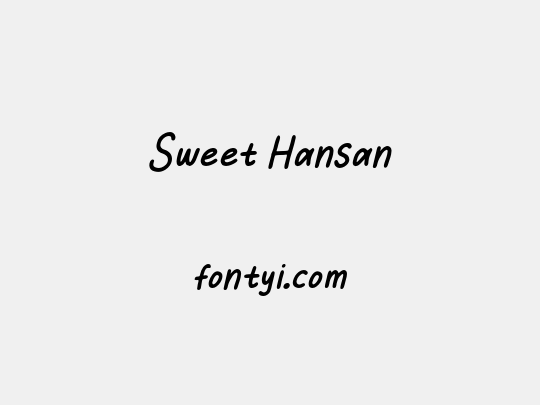 Sweet Hansan