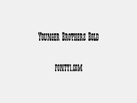 Younger Brothers Bold