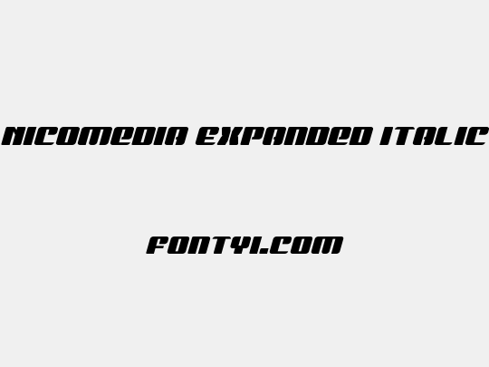 Nicomedia Expanded Italic
