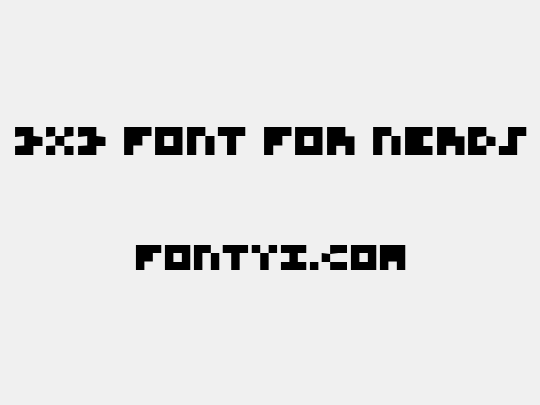 3x3 Font for Nerds