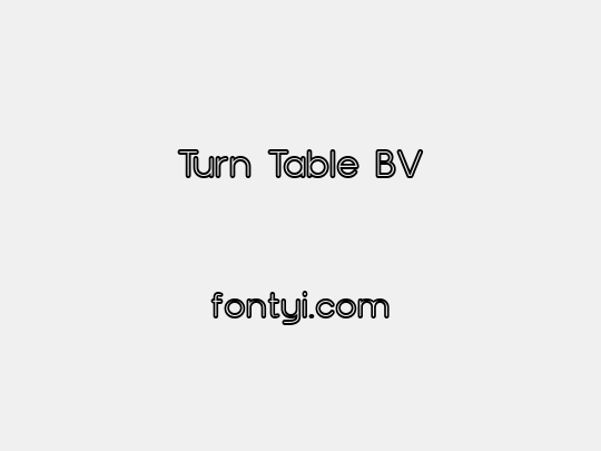 Turn Table BV