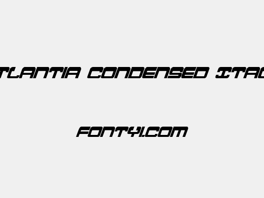 Atlantia Condensed Italic