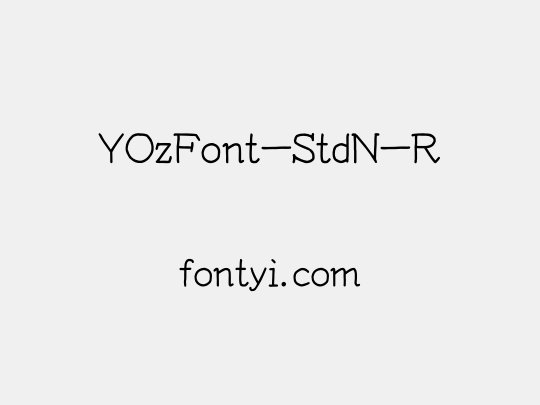 YOzFont-StdN-R
